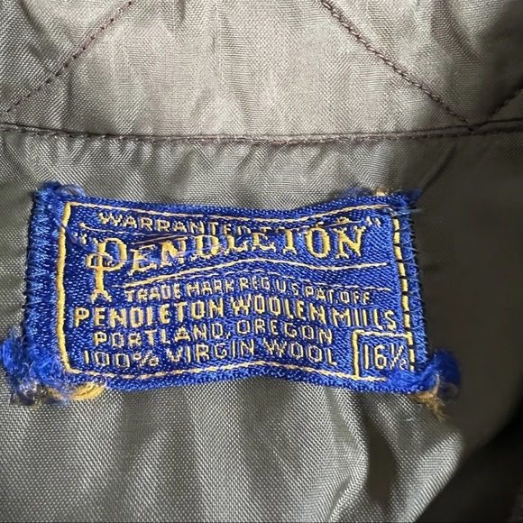 Vintage Pendleton Wool Flannel Shirt Mens Large 16 1/2 100% Virgin Wool USA - Picture 5 of 8